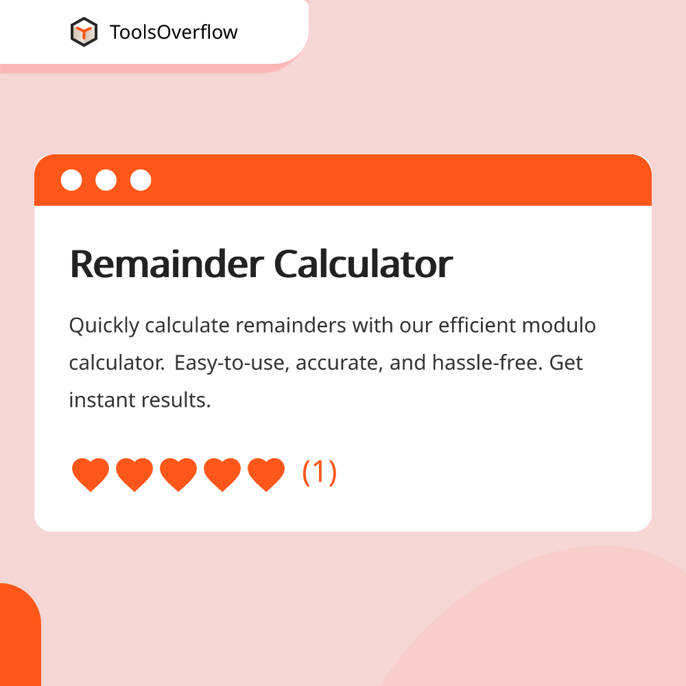 Modulo Calculator | Calculate Remainder Online